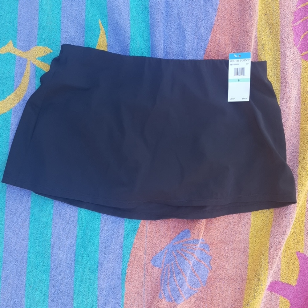 Black swim skirt
